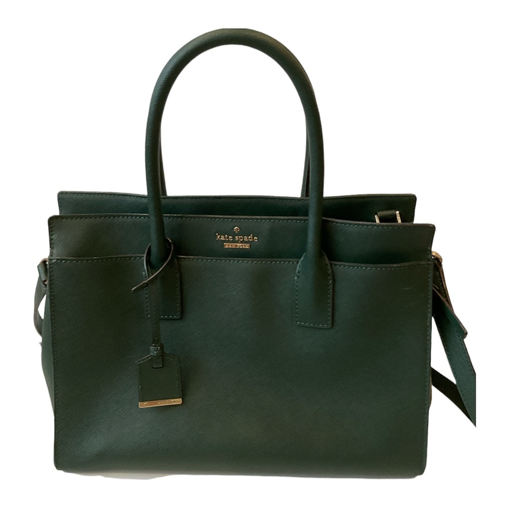 kate spade Forest Green Structured Leather Satchel